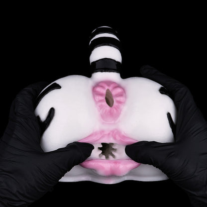 Wild White Tiger Sex Dolls – Dual-Channel Striped Booty Masturbator with Posable Tail
