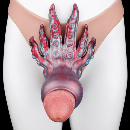 Manchon de pénis Pieuvre Extraterrestre avec Stimulateur à Friction — Manchon Pénien Fantaisie pour Couples