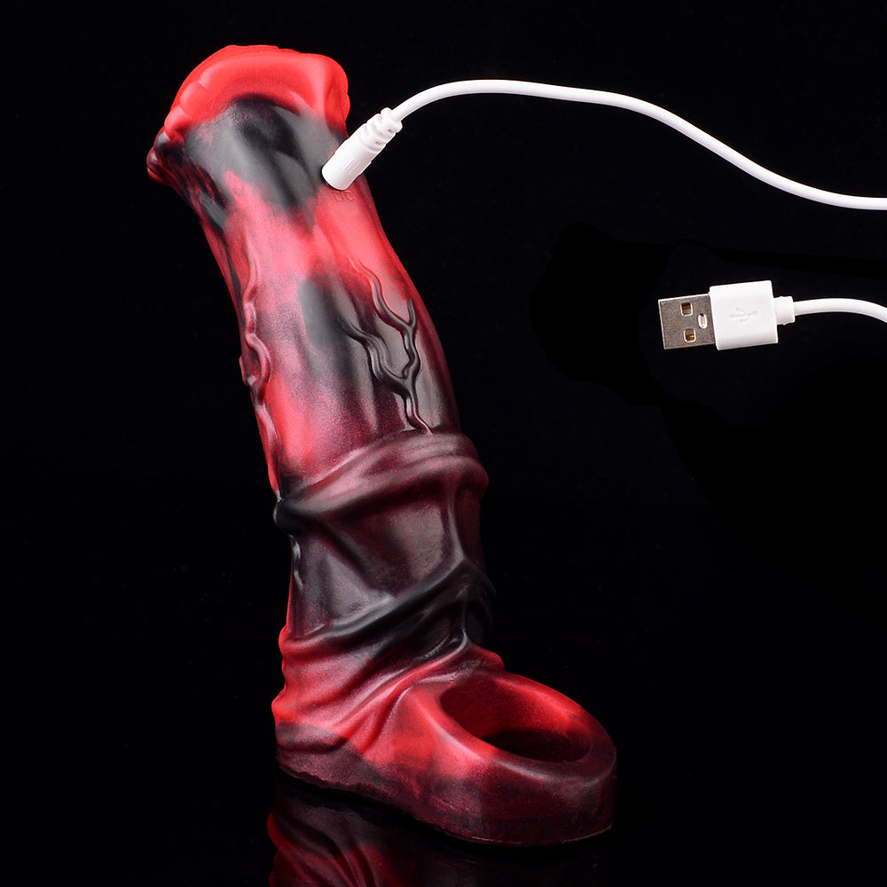 Horsedildo Cock Sleeve Vibrating Penis Sheath - Remote Control Fantasy Male Extension Vibrator