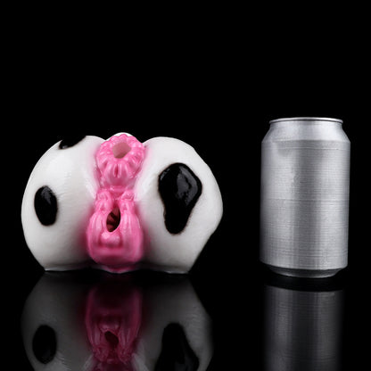 Bovine Fantasy Sex Dolls – Spotted Cow Print Platinum Silicone Dual-Tunnel Booty Stroker