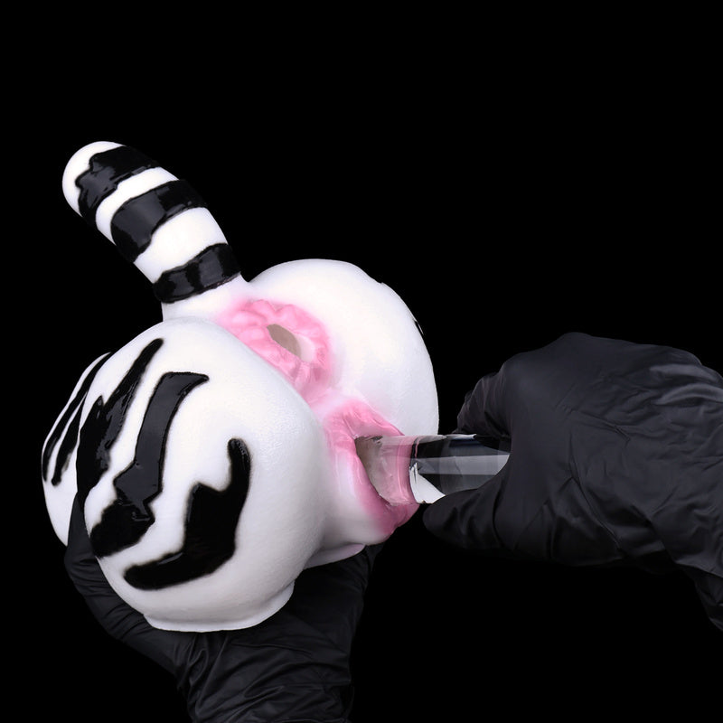 Wild White Tiger Sex Dolls – Dual-Channel Striped Booty Masturbator with Posable Tail