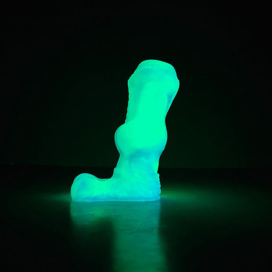 Luminous Monsterdildo Cock Sleeve - Silicone Penis Ring Condom Extender Sex Toy for Men