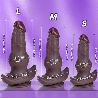 Fantasy Knot Dildo & Monster Cock – Soft Silicone Huge Anal Dildo for Extreme Vaginal Expansion & Wearable Play