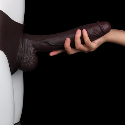 Fantasy Extra Long Silicone Strap-On Sheath Underwear - Realistic Flesh-Like Silicone Male Toy