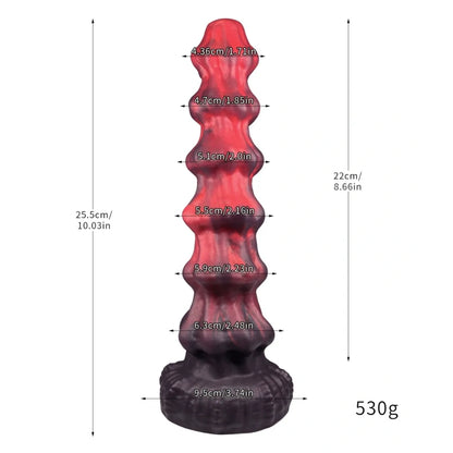 Butt Plug Fantasy Drakes Dick with Anal Beads and Suction Cup – Silicone Pleasure Female Sex Toys