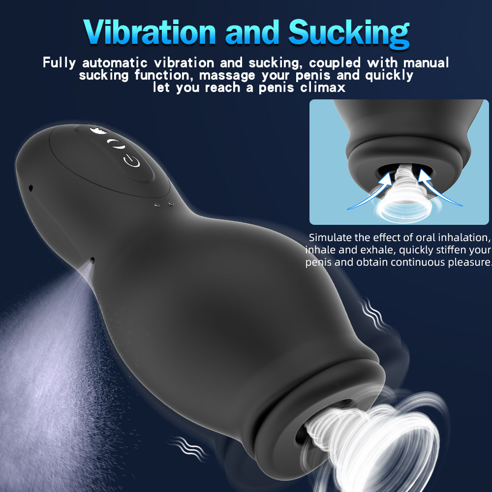 Handheld Blowjob Male Masturbator - Vacuum Sucking Penis Masturbation Vibrator Sex Toys for Men
