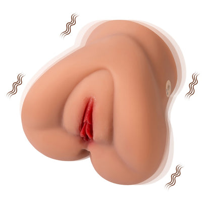 Realistische Sexpuppe mit vibrierender Arsch-Taschenmuschi – Männlicher Silikon-Penis-Massage-Blowjob