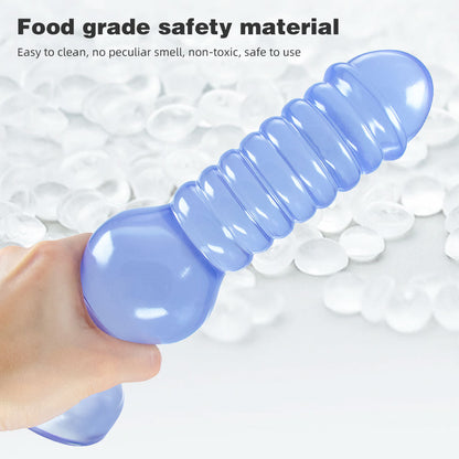 Godemiché anal surdimensionné en silicone souple avec ventouse pour homme et femme