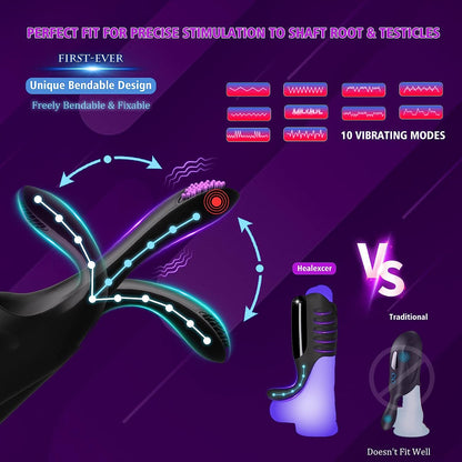 Penis Massage Male Masturbator - Vibrating Cock Sleeve Anal Stimulation Sex Toys for Men