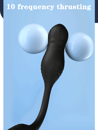Vibrierender Penisring, stoßender Analdildo – Fernbedienung für Vagina und Analstreichler, Sexspielzeug für Paare
