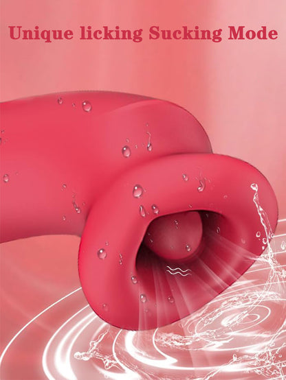 Mund-Oral-Klitoris-Stimulator - Zungenlecken, Saugen, Nippel, Klitoris-Vibrator, Rosenspielzeug