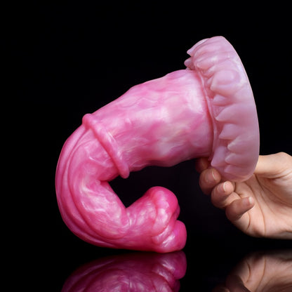 Fantasy Silicone Drakes Dick with Suction Base – Exotic Flesh Texture Vaginal Masturbation Tool for Women