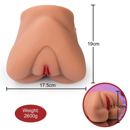 Realistische Sexpuppe mit vibrierender Arsch-Taschenmuschi – Männlicher Silikon-Penis-Massage-Blowjob
