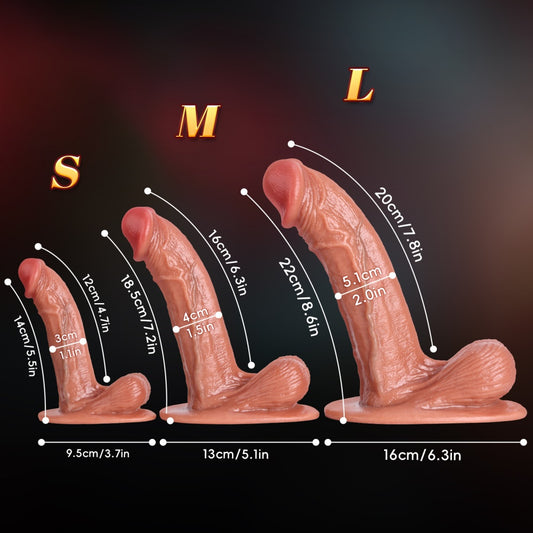 Lifelike Curved Suction Cup Dildo – Premium Silicone Sex Toys for Targeted G-Spot Stimulation