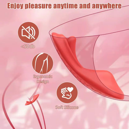 Clitoral Stimulation Magic Wand - Pink Silicone Wearable Strap-On for Female Orgasm