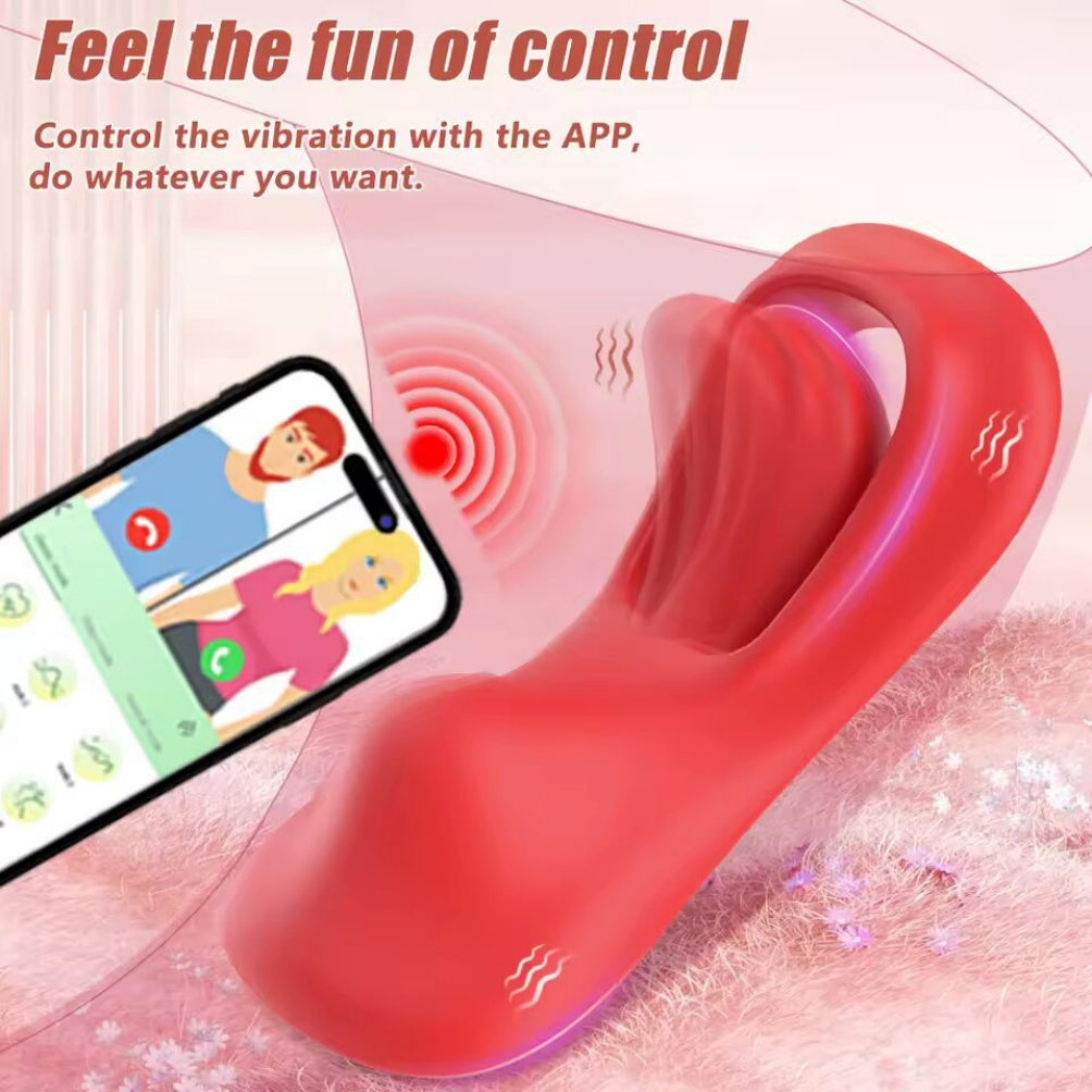 Clitoral Stimulation Magic Wand - Pink Silicone Wearable Strap-On for Female Orgasm