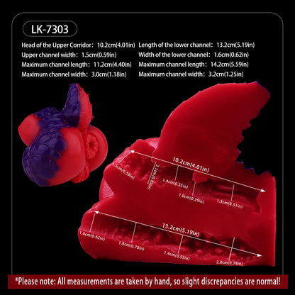 Dragon Lass Pocket Pussy | Fantasy Dual-Channel Butt Masturbator with Dragon Scale Texture — Platinum Silicone