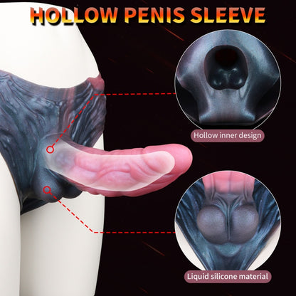 Monster Silicone Fantasy Penis Sleeve - Wearable ED Enhancement Device