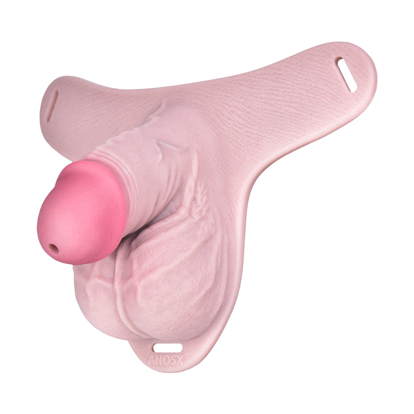 Realistic Silicone Male Chastity Pants with Leather Harness – Breathable Long-Wear Cock Cage for BDSM Control & Daily Submission
