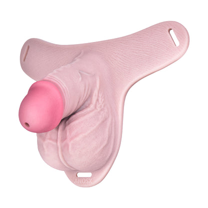 Realistic Silicone Male Chastity Pants with Leather Harness – Breathable Long-Wear Cock Cage for BDSM Control & Daily Submission