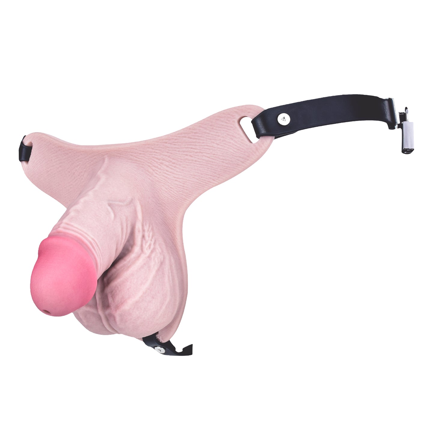 Realistic Silicone Male Chastity Pants with Leather Harness – Breathable Long-Wear Cock Cage for BDSM Control & Daily Submission