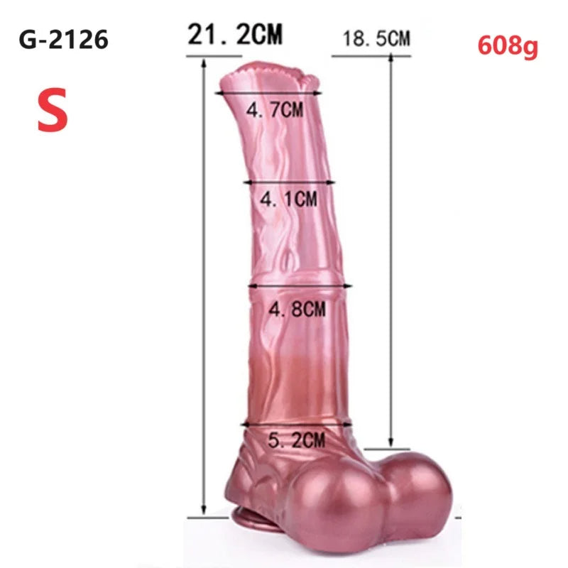 Huge Horse Dildo Butt Plug - Exotic Animal Silicone Anal Dildo Suction Cup Sex Toys