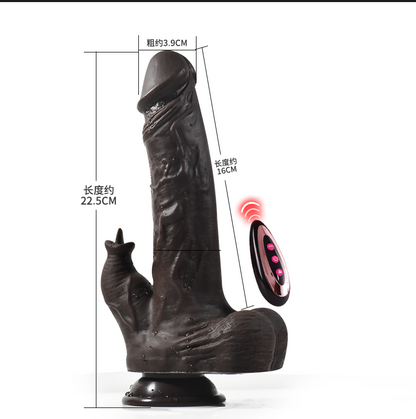 Remote Control Vibrating Dildo Butt Plug - Suction Cup Big Rabbit Vibrator Clitoris Stimulator