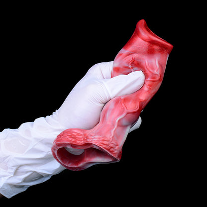 Hyänen-Penishülle mit Knoten - Fantasy Cockring Delay Trainer Extender Sexspielzeug für Männer