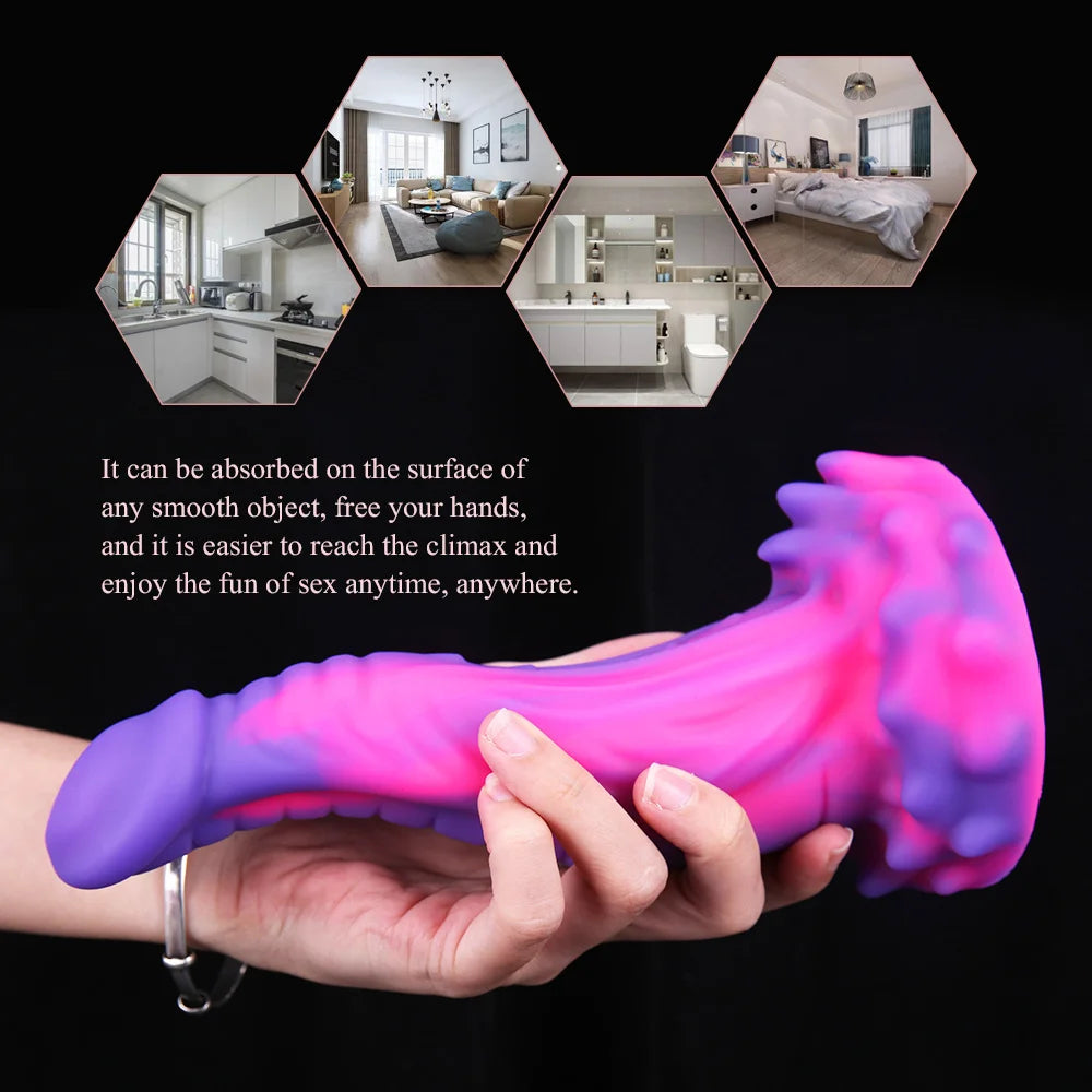 Exotischer Monsterdildo-Buttplug – Silikon-Analdildo für Frauen und Männer, Sexspielzeug