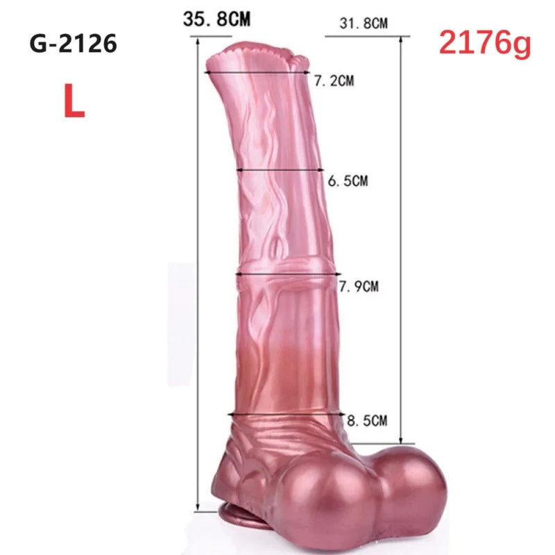 Huge Horse Dildo Butt Plug - Exotic Animal Silicone Anal Dildo Suction Cup Sex Toys