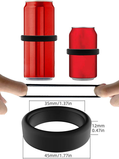 Premium Silicone Cock Ring - Three in Pair Flexible Penis Delay Ejaculation Trainer