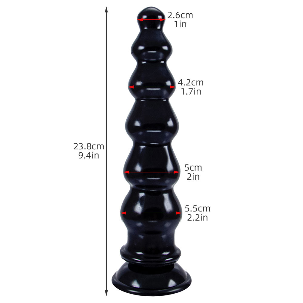 Godes en silicone à perles anales géantes - Plug anal énorme et doux avec grande ventouse
