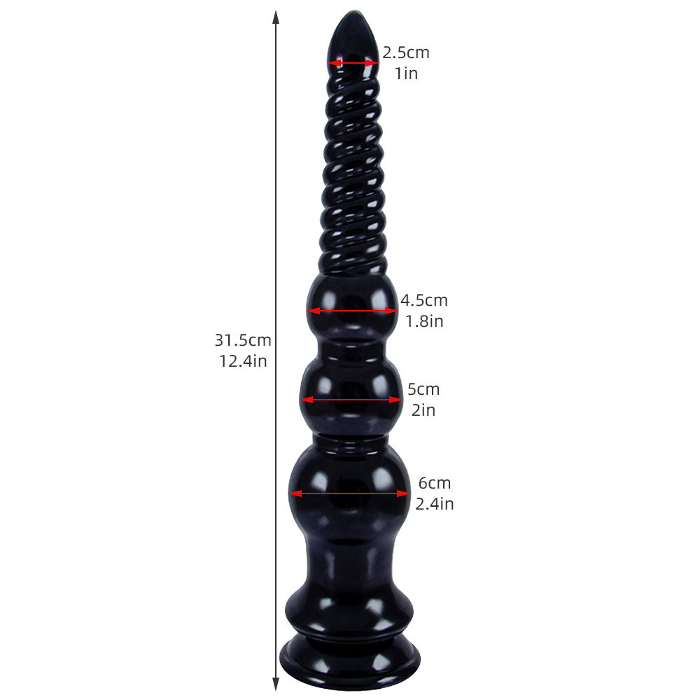 Plug anal gode de 12 pouces de Long-godes en Silicone souple poussant le pénis avec une ventouse puissante
