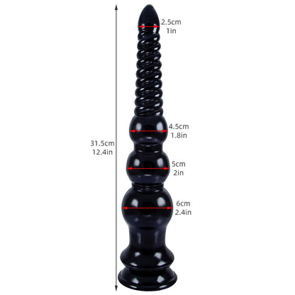 Plug anal gode de 12 pouces de Long-godes en Silicone souple poussant le pénis avec une ventouse puissante