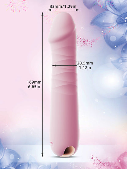 Telescopic Female Thrusting Vibrator - G Spot Vibrating Dildo Sex Toys for Women