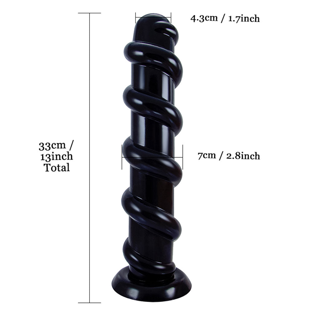 13 inch Long Knotted Dildo - Huge Anal Dildo Female Sex Toys Suction Cup Hands Free Play