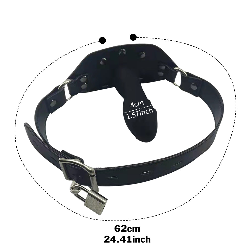 Ball Gag BDSM Toys - Inflatable Butt Plug Leather Buckle Oral Sex Toys