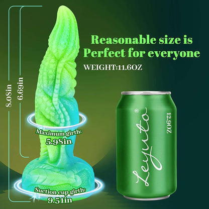 Nightlight Monster Realistic Dildos Series- GLOWS-IN-THE-DARK Huge Dildos, Super Safe and Soft