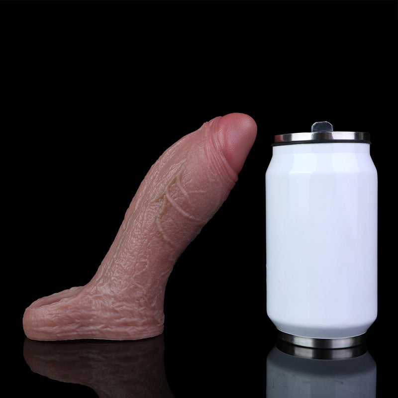 Flushed Realistic Cock Sleeve: Bulbous Tip Penis Extender & Liquid Silicone Delay Sheath for Couples Intimacy
