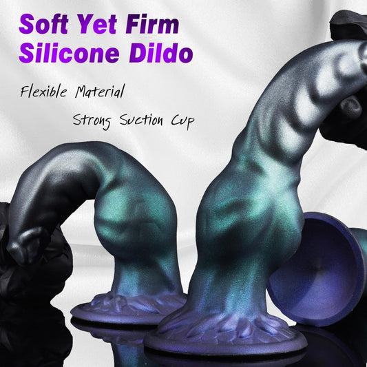 Strap-On Fantasy Aufblasbarer Hunde-Blowjob-Buttplug – Blaues Silikon-Lesben-Sex-BDSM-Spielzeug