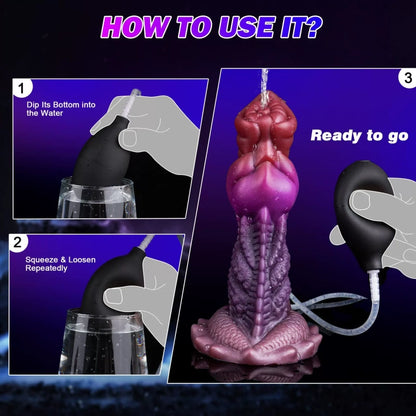 Fake Cum Fantasy Drakes Dick with Suction Cup – Insertable Triple-Stimulation Sex Toys for Women