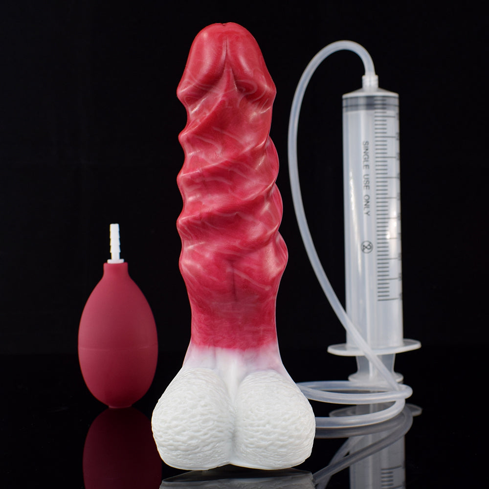 Ejakulierender Monsterdildo-Buttplug – Großes, spiralförmiges Sexspielzeug für die vaginale Prostatamassage für Frauen