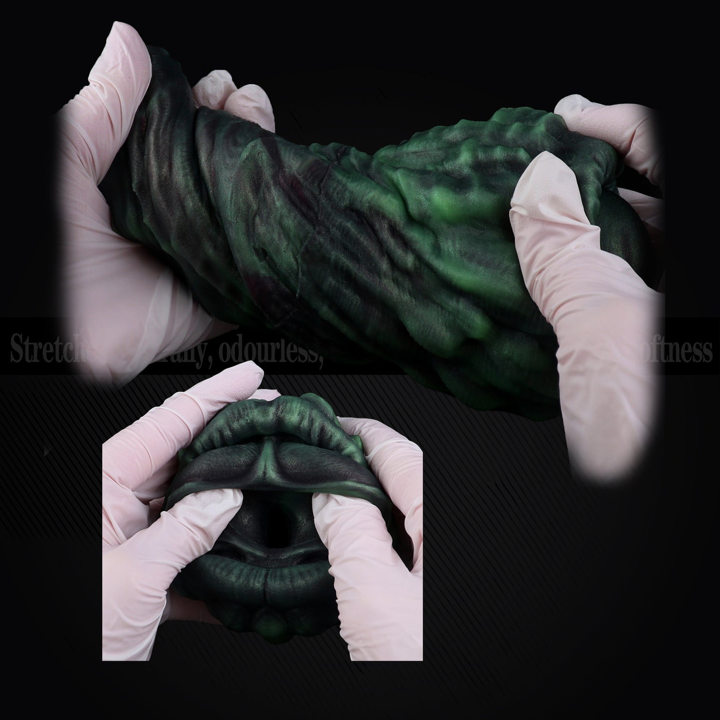 Mutant Flesh Pocket Pussy – Keratinised Creature Stroker | Platinum Silicone Fantasy Masturbator