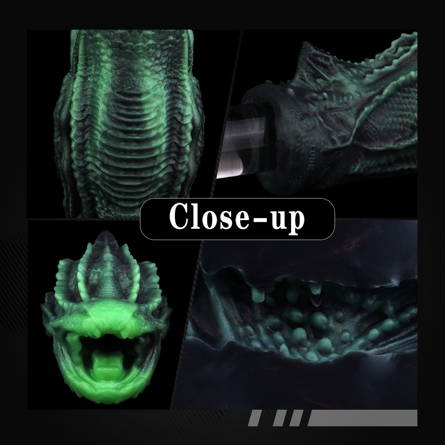 Alien Creature Mouth Pocket Pussy – Glow-in-the-Dark Fantasy Stroker | Platinum Silicone