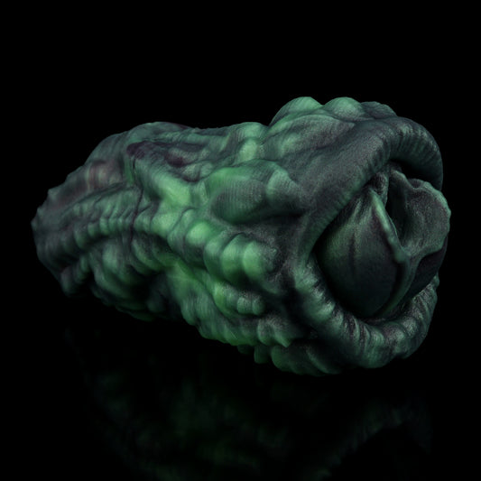 Mutant Flesh Pocket Pussy – Keratinised Creature Stroker | Platinum Silicone Fantasy Masturbator