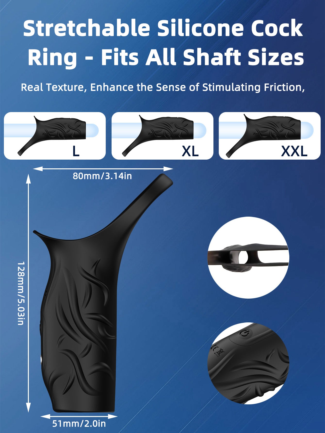 Vibrating Penis Sleeve Sheath - Silicone Cock Extender Delay Ejaculati Domlust Vibrating Penis Sleeve Sheath - Silicone Cock Extender Delay Ejaculati Domlust