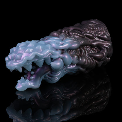 Void Predator Pocket Pussy — Dual-Tone Beast Jaw Silicone Masturbator with Spiked Exterior & Beaded Tongue Canal