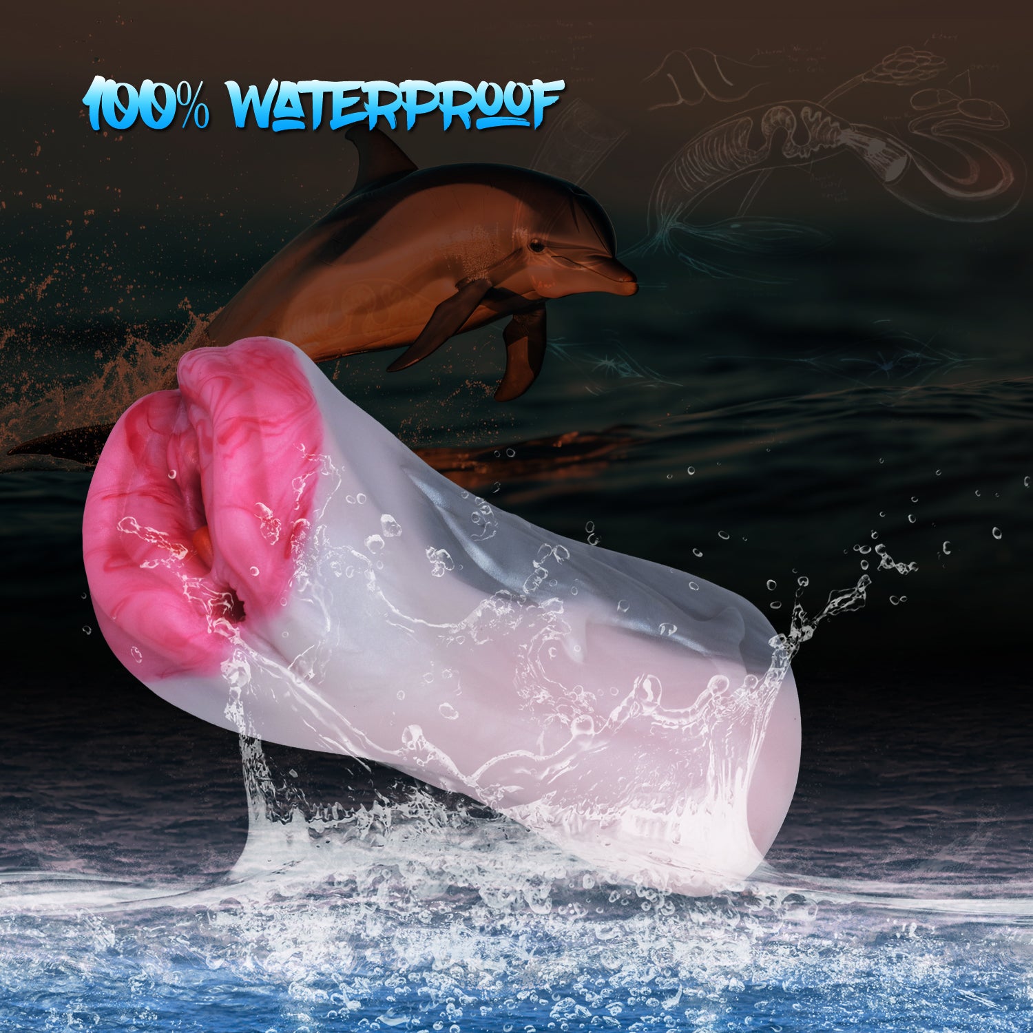 Dolphin Pocket Pussy | Dual-Sensation Silicone Animal Masturbator Domlust Dolphin Pocket Pussy | Dual-Sensation Silicone Animal Masturbator Domlust