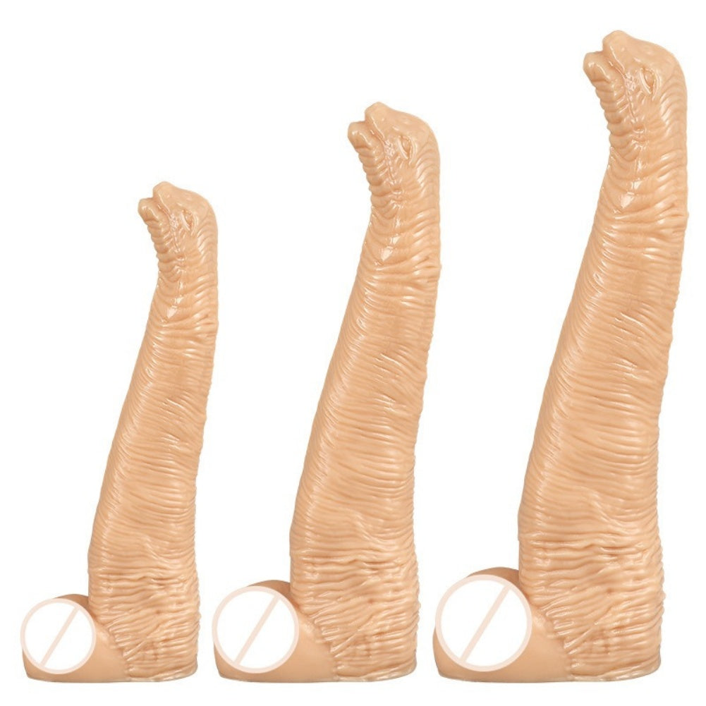 Fantasy Brachiosaurus Anal Drake Dick – Gerippte Textur für orgiastische weibliche Masturbation