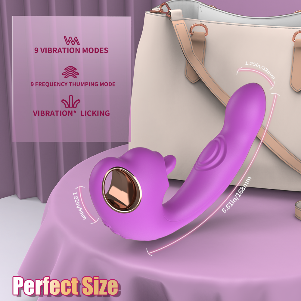 Fantasy Silicone Insertable Thrusting Dildo Vibrating Magic Wand – G-Spot Stimulating Female Toy